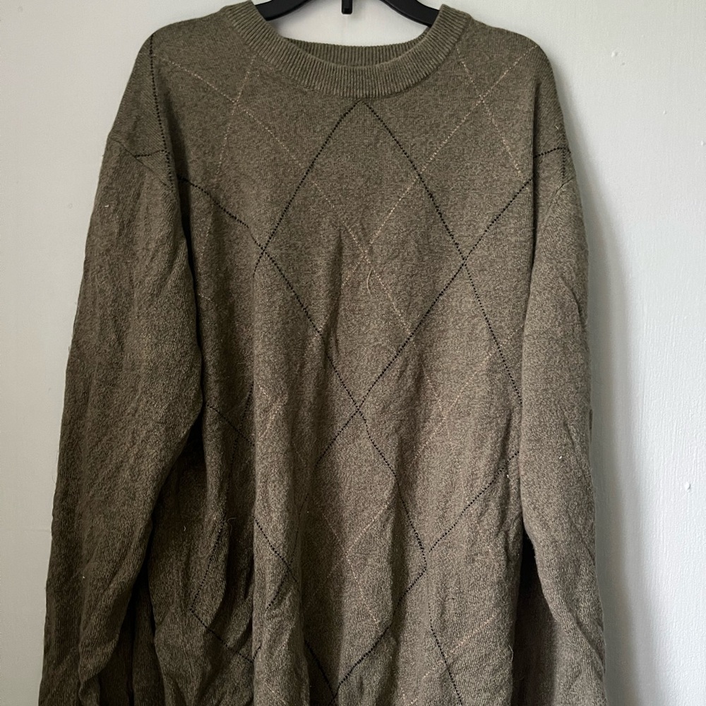 DOCKERS green striped sweater